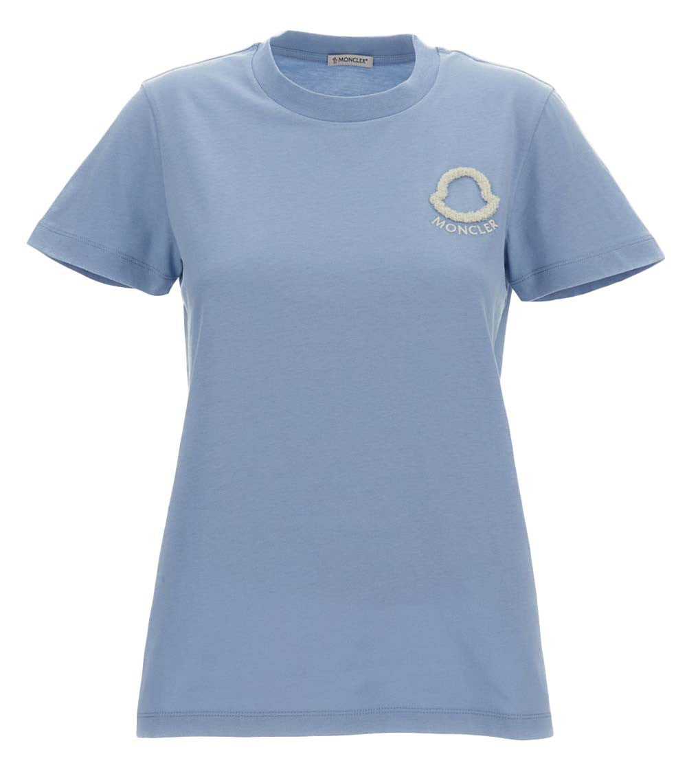 Sky Blue Crew Neck Logo T-Shirt 1
