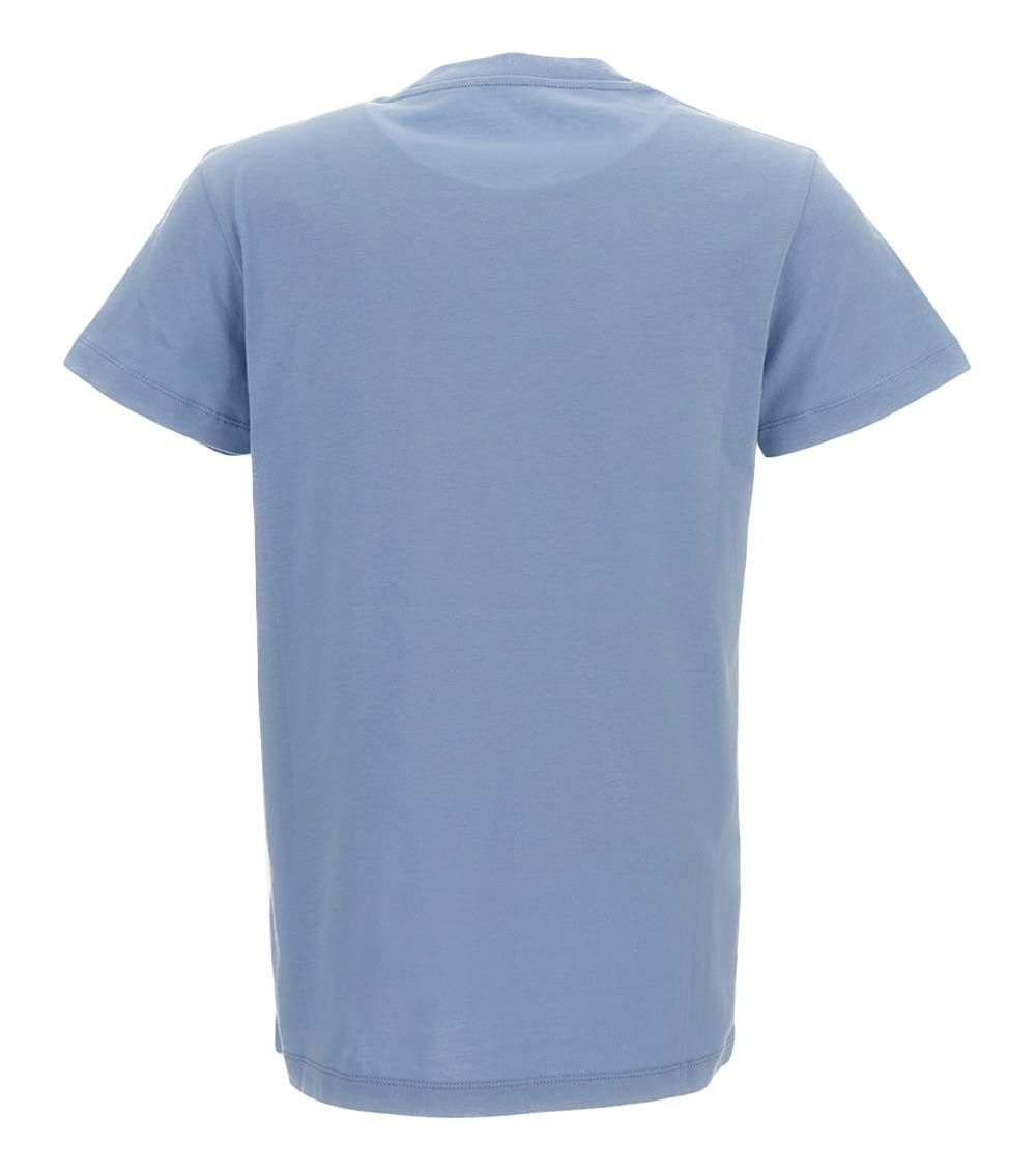 Sky Blue Crew Neck Logo T-Shirt 2