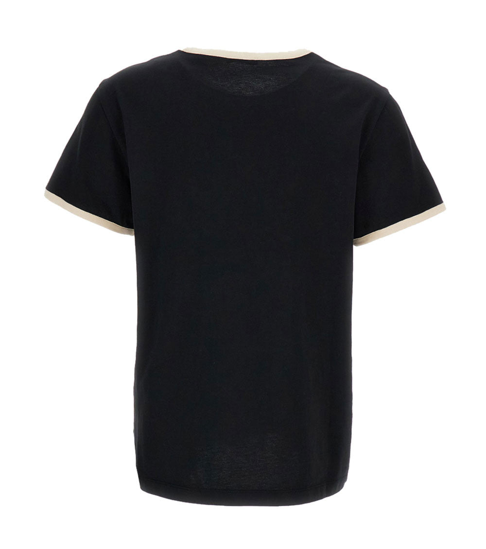 Black Crew Neck Logo Print T-Shirt 2
