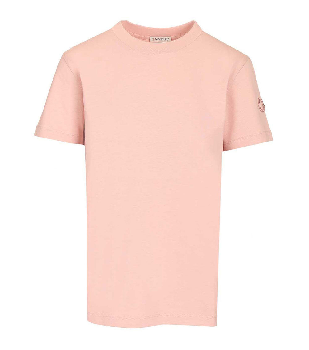 Light Pink Crew Neck Logo T-Shirt 1