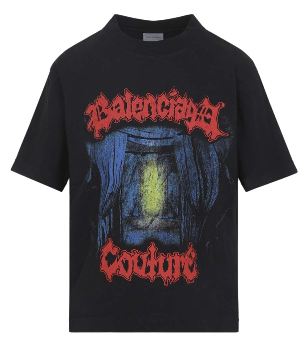 Black Crew Neck Printed T-Shirt 1