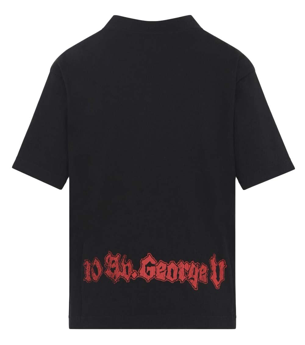 Black Crew Neck Printed T-Shirt 2