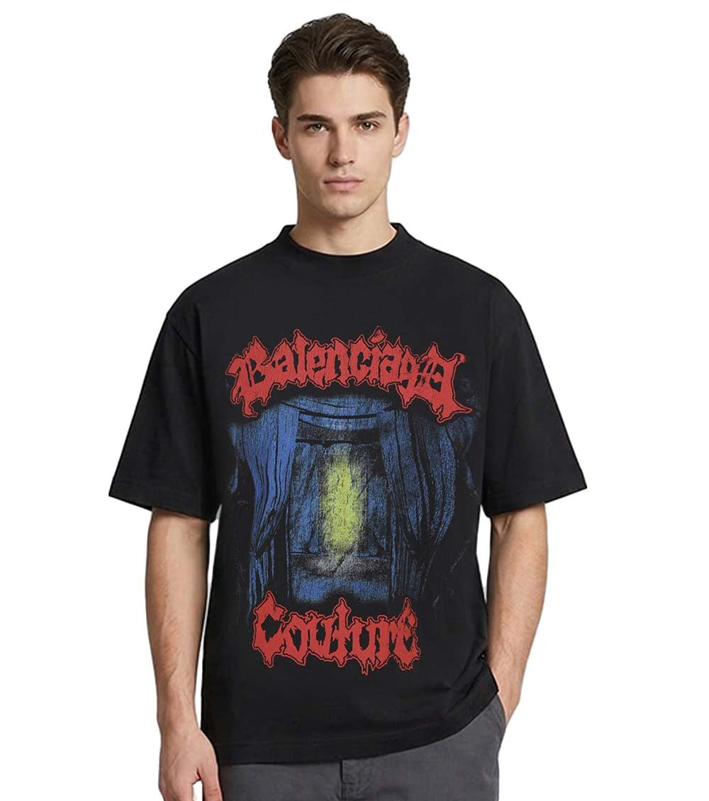 Black Crew Neck Printed T-Shirt 3
