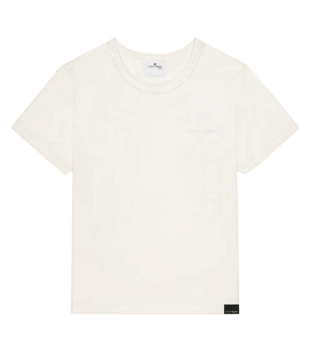 White Crew Neck Logo T-Shirt 1