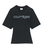 Black Round Neck Logo T-Shirt 1