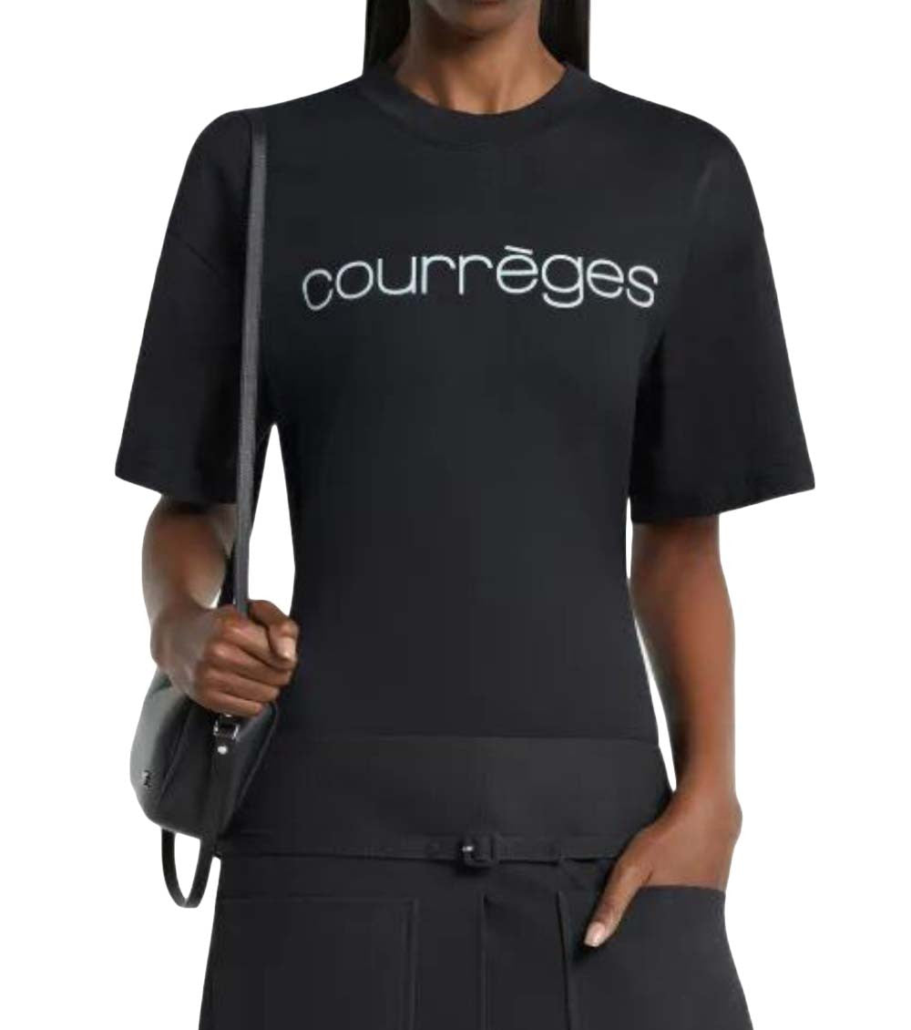 Black Round Neck Logo T-Shirt 2