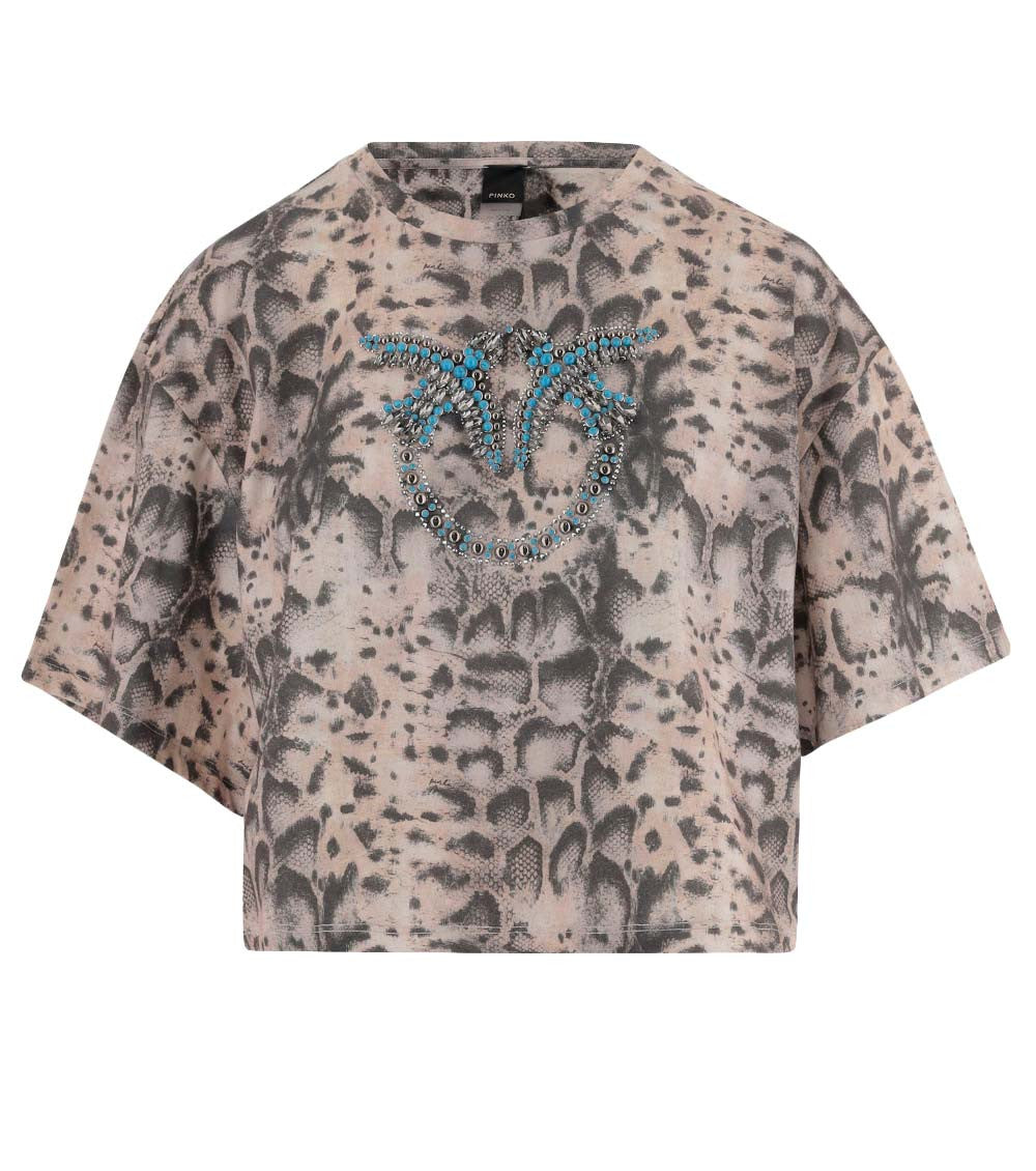 Multicolour Round Neck Logo Print T-Shirt 1