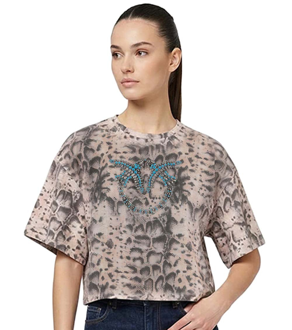 Multicolour Round Neck Logo Print T-Shirt 3