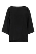 Black Boat Neck T-Shirt 1
