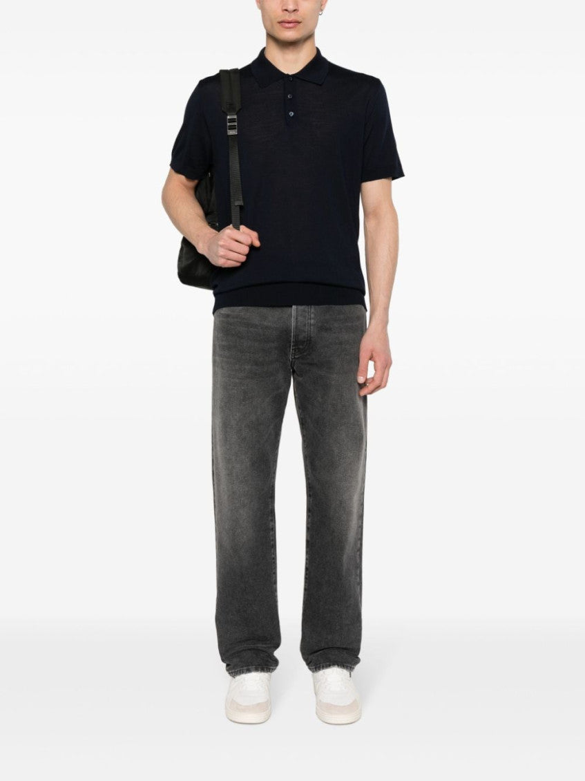 Blue Wool polo shirt 3