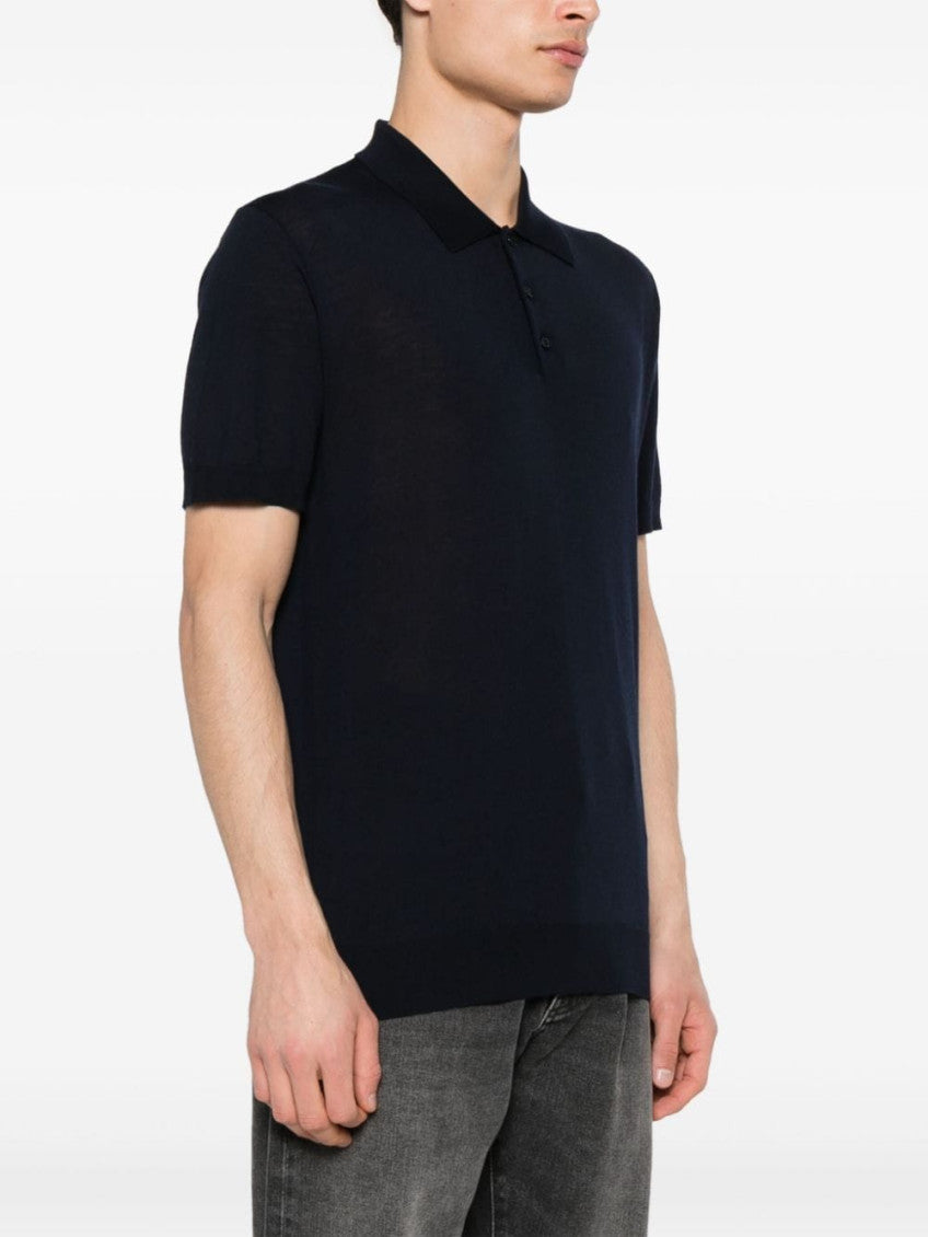 Blue Wool polo shirt 5