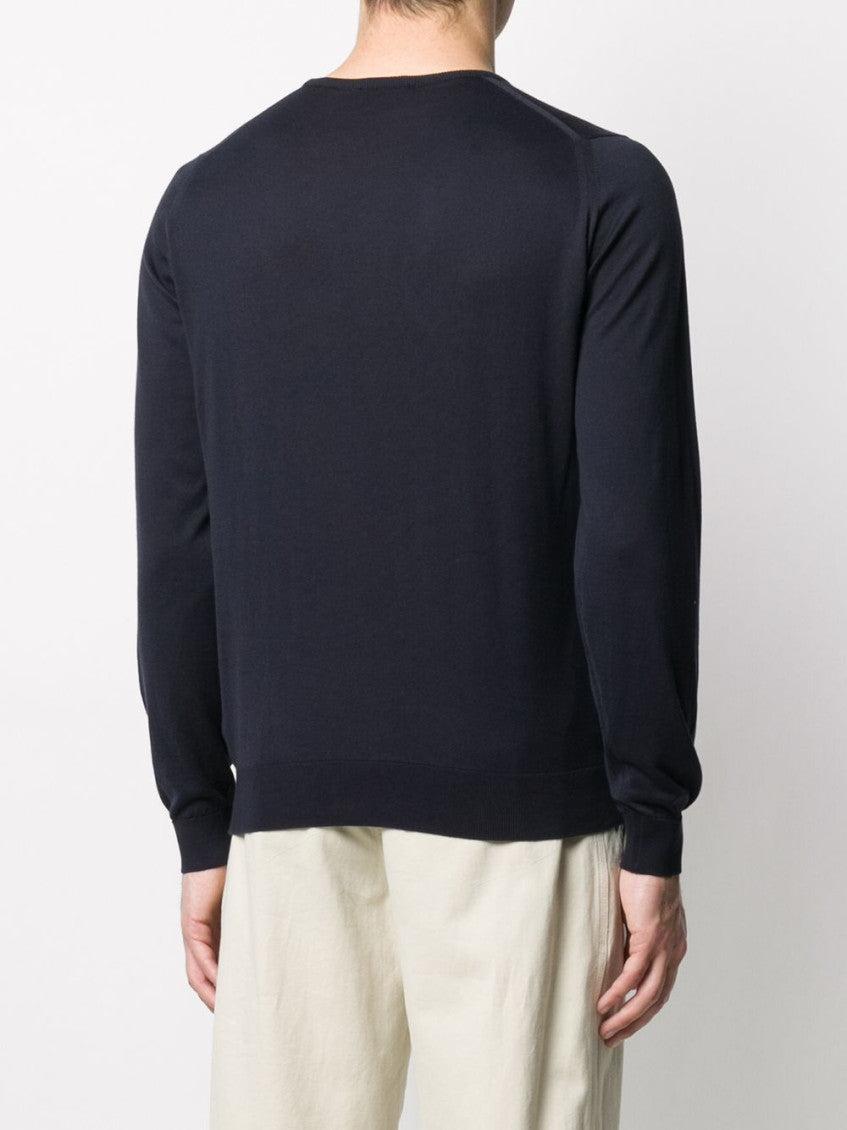 Navy Blue Hatfield Knitted Jumper 3
