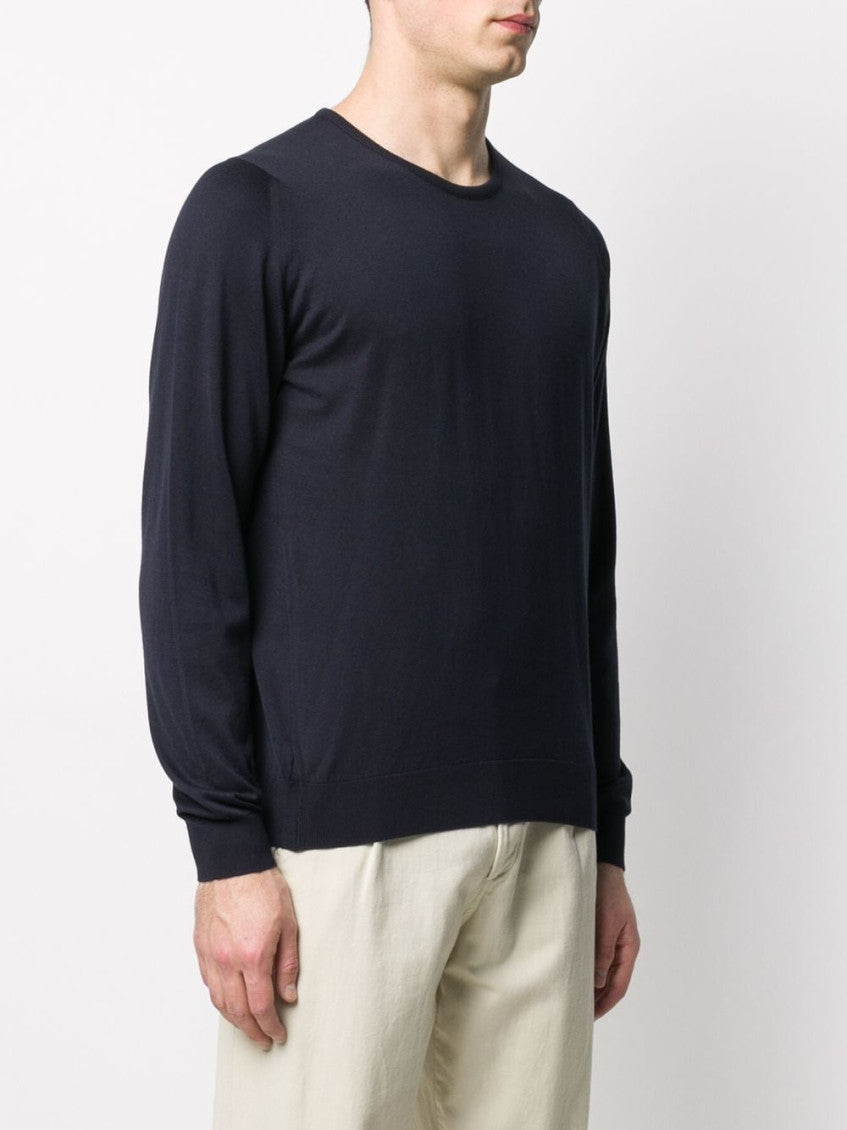 Navy Blue Hatfield Knitted Jumper 4