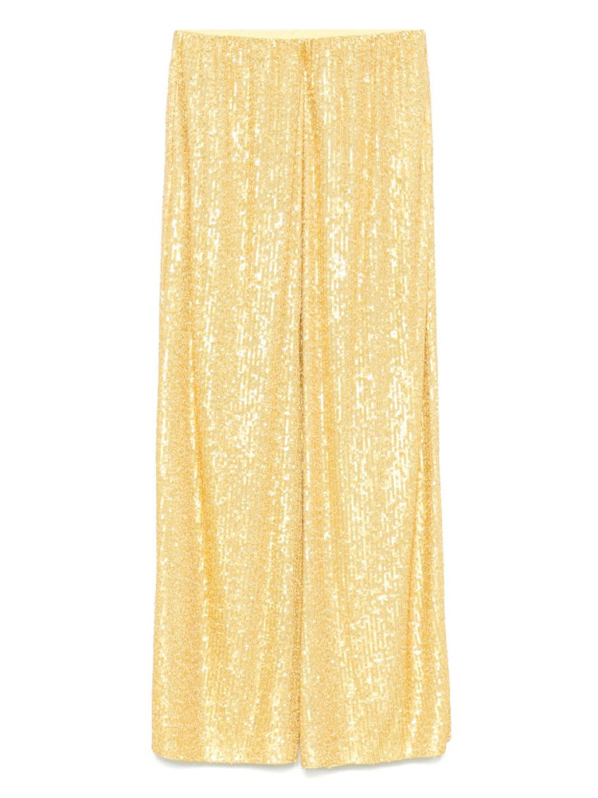 Yellow Wide-Leg Trousers 1
