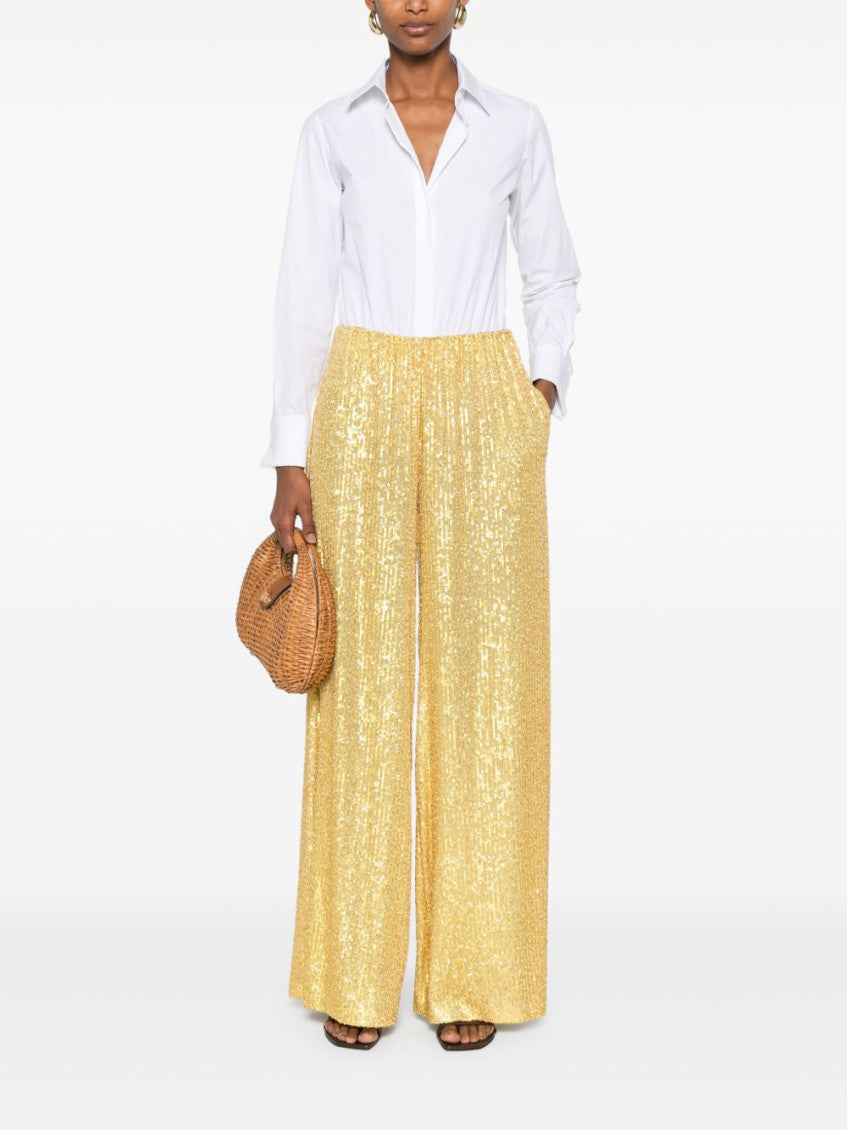 Yellow Wide-Leg Trousers 2