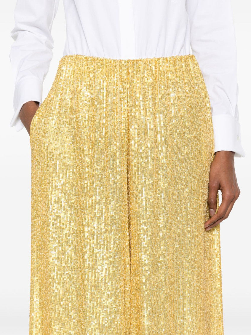 Yellow Wide-Leg Trousers 5