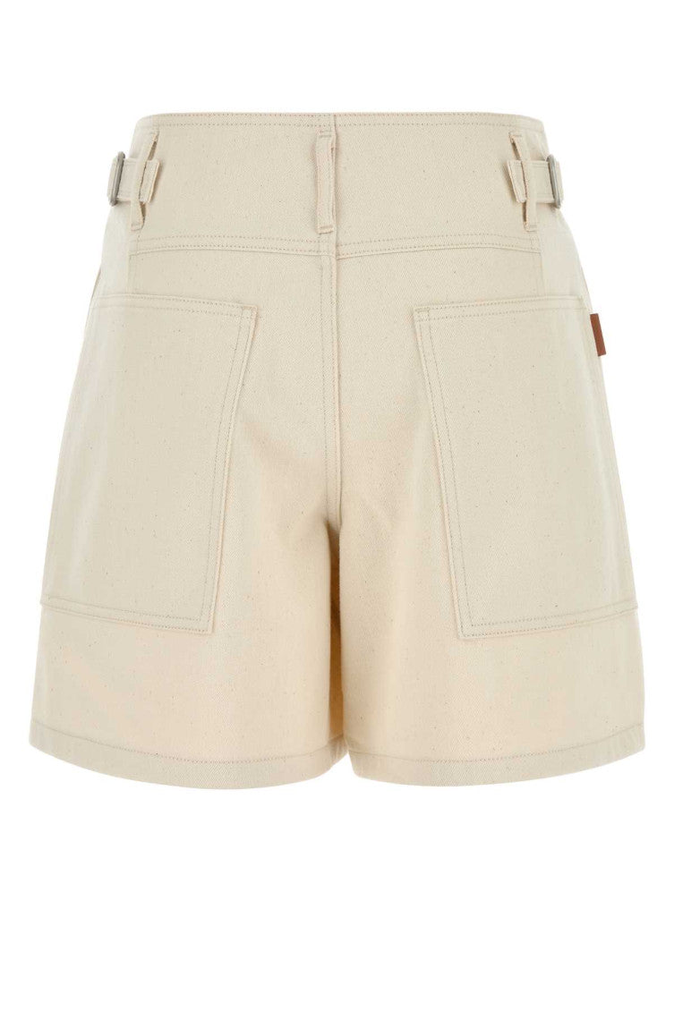 Beige button-up bermuda shorts 2
