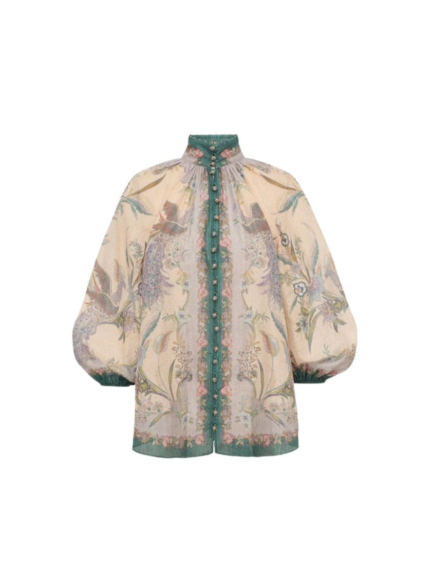 Beige Regular Printed Shirt 1