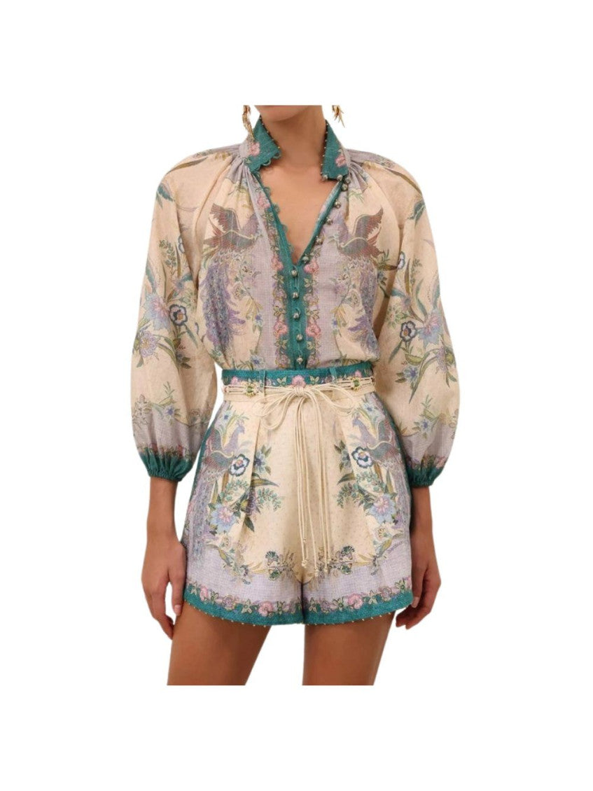 Beige Regular Printed Shirt 2