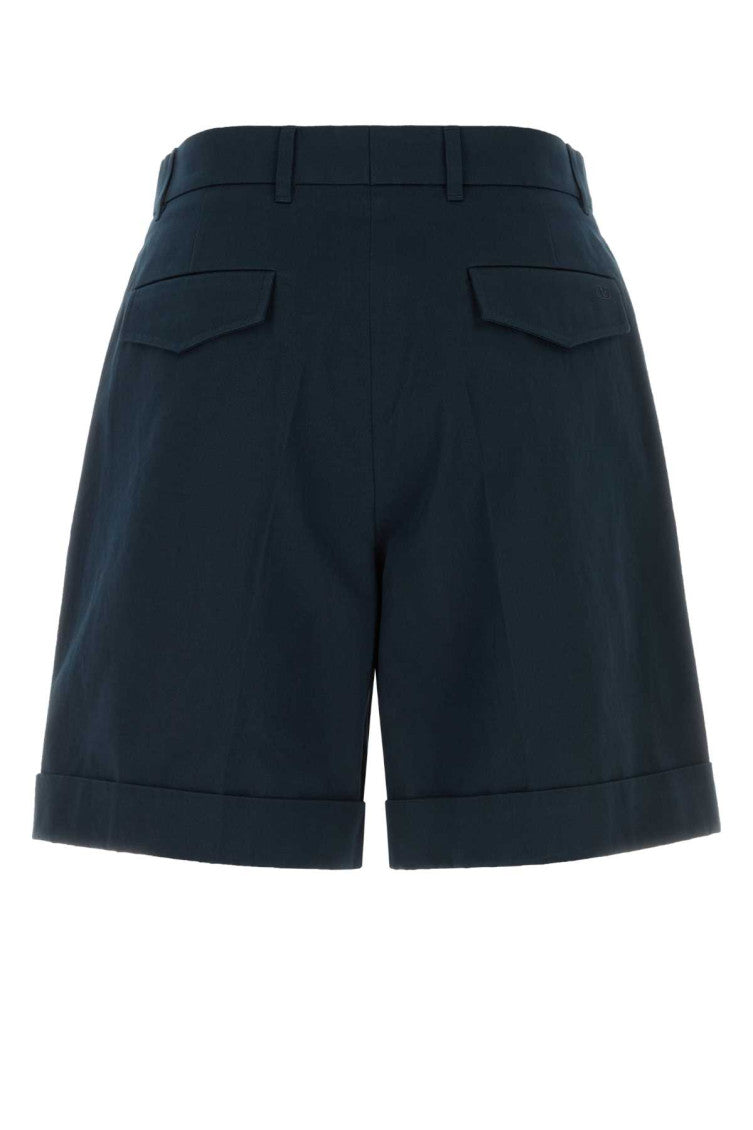 Navy Blue Solid Shorts 2