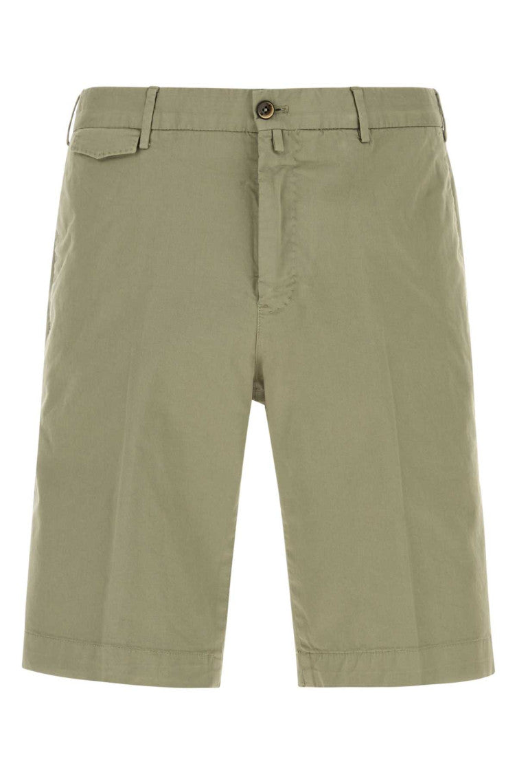 Green Solid Shorts 1