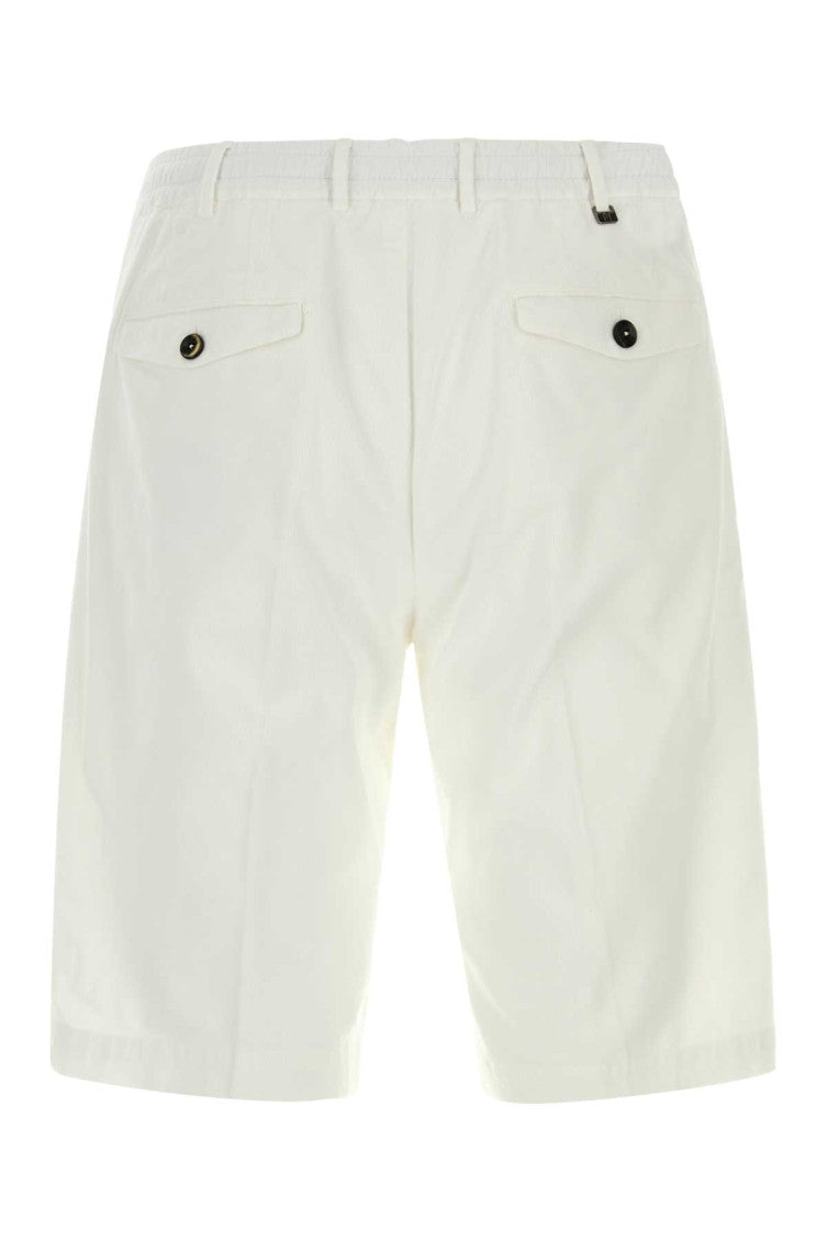 Off White Textured Shorts 2