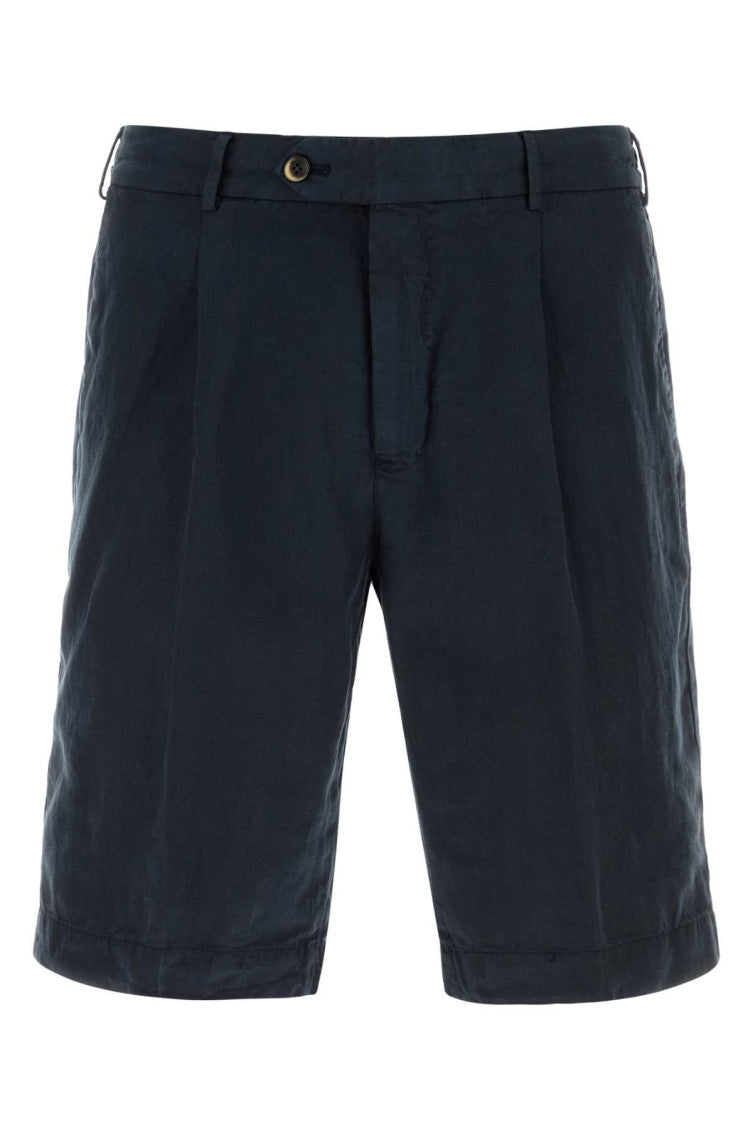 Dark Blue Solid Shorts 1
