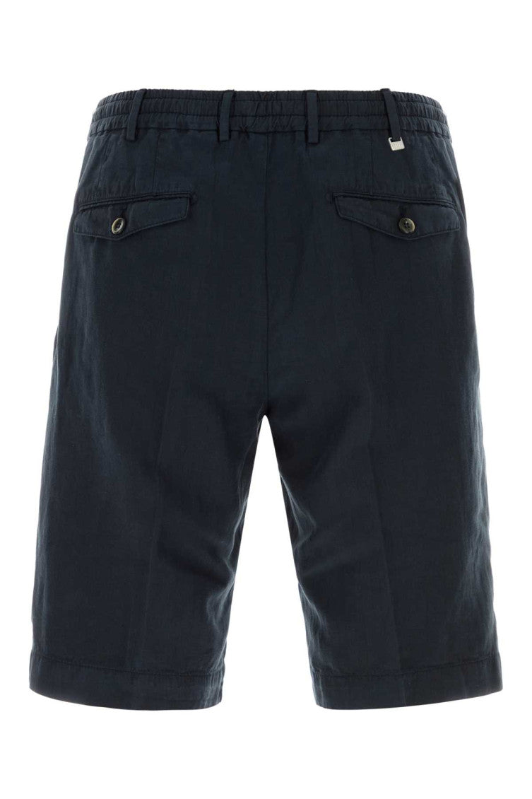 Dark Blue Solid Shorts 2