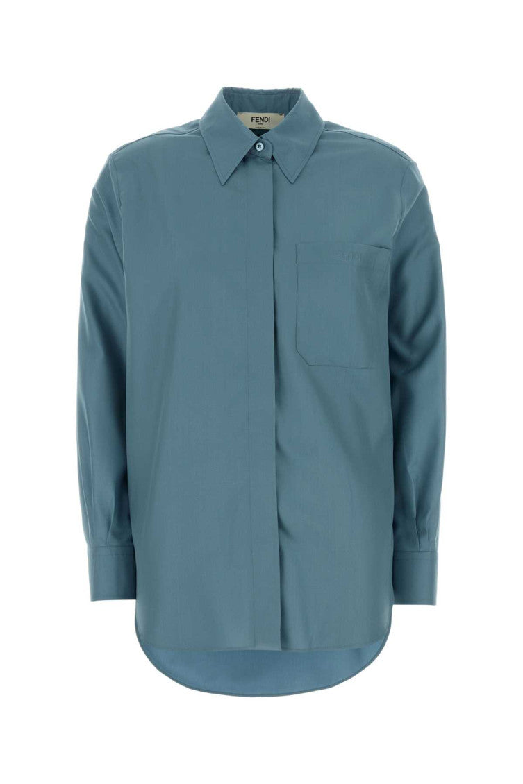 Blue Regular Solid Shirt 1