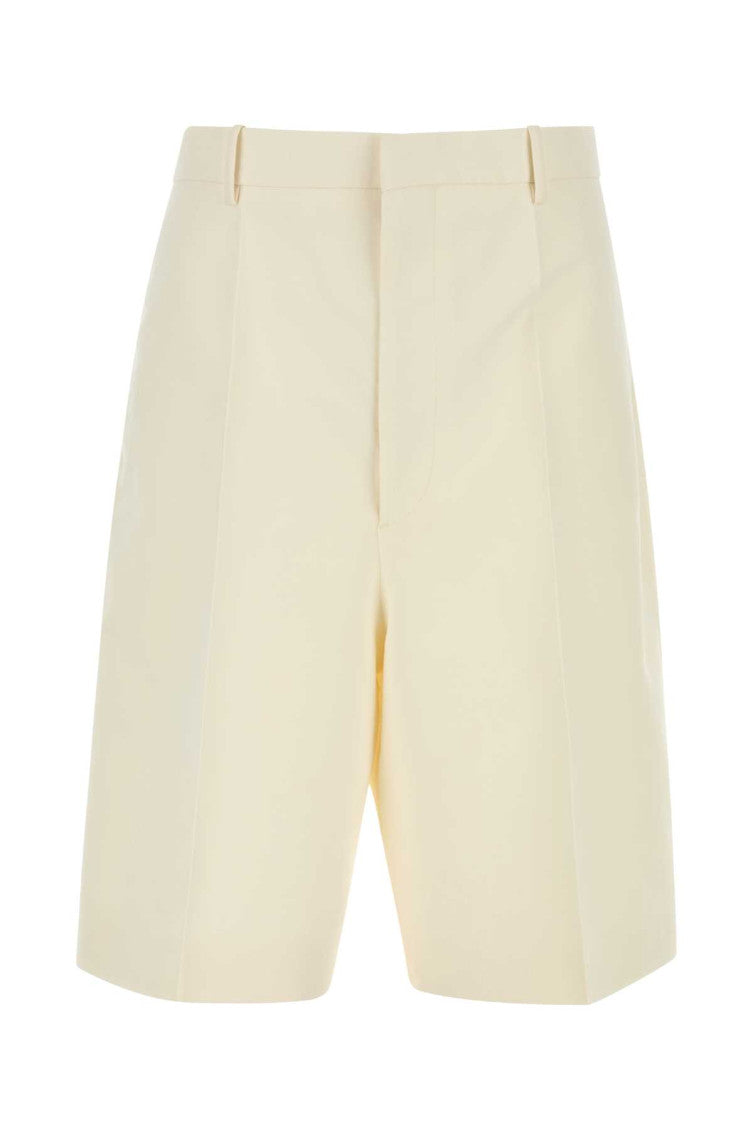 Off White Solid Shorts 1