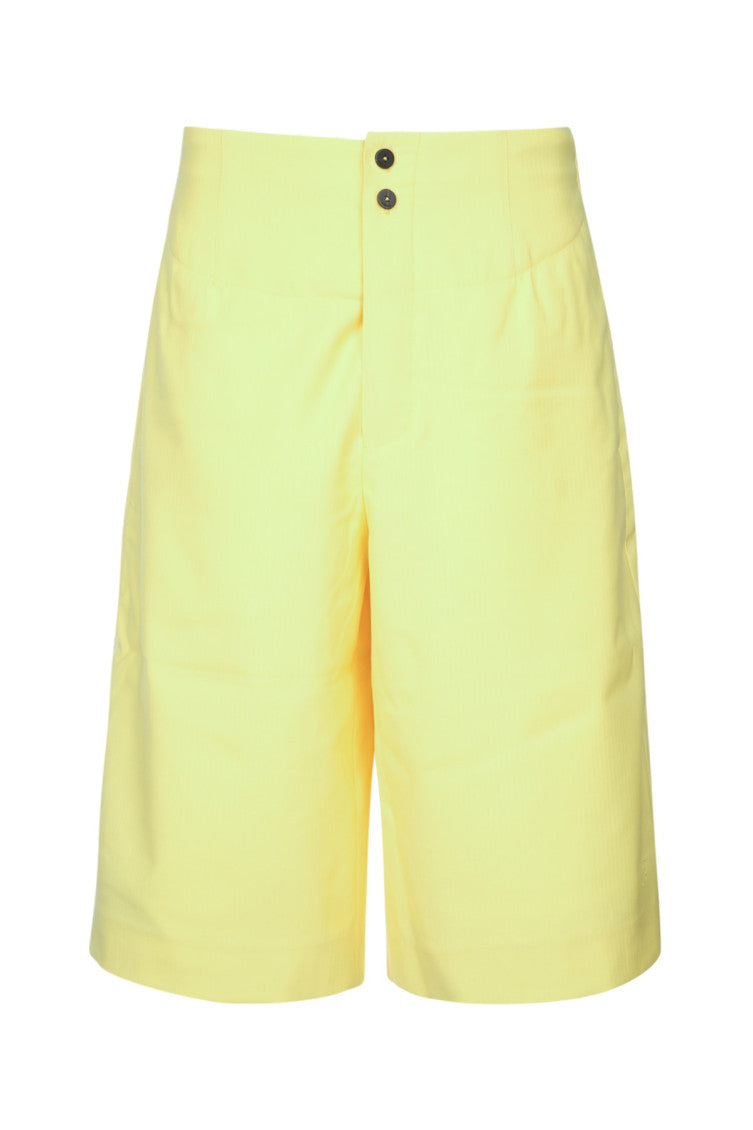 Yellow Solid Shorts 1