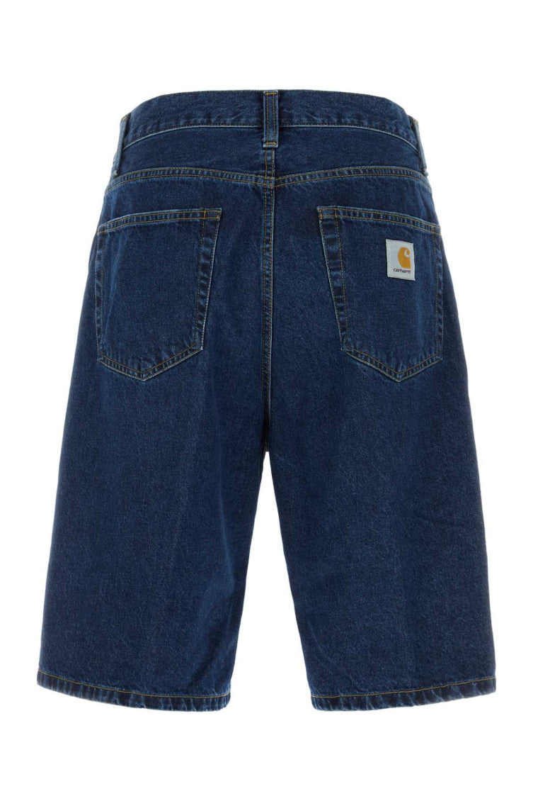 Blue Solid Shorts 2
