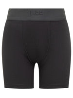 Black Cotton Logo Shorts 1