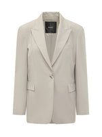 Grey Notched Lapel Blazer 1