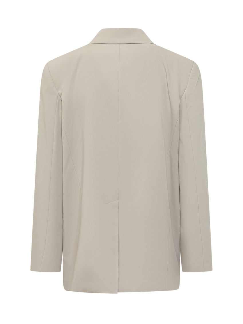 Grey Notched Lapel Blazer 2