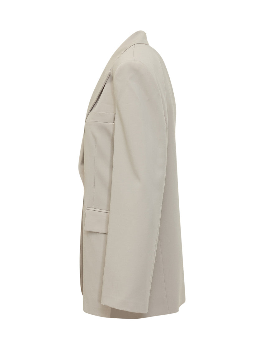 Grey Notched Lapel Blazer 3