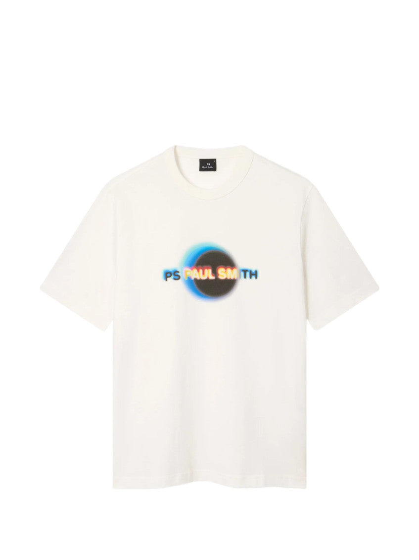 White Logo Crew Neck T-Shirt 1