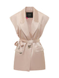 Light Pink Peak Lapel Blazer 1