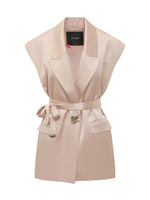Light Pink Peak Lapel Blazer 1
