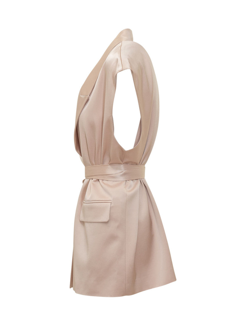 Light Pink Peak Lapel Blazer 3
