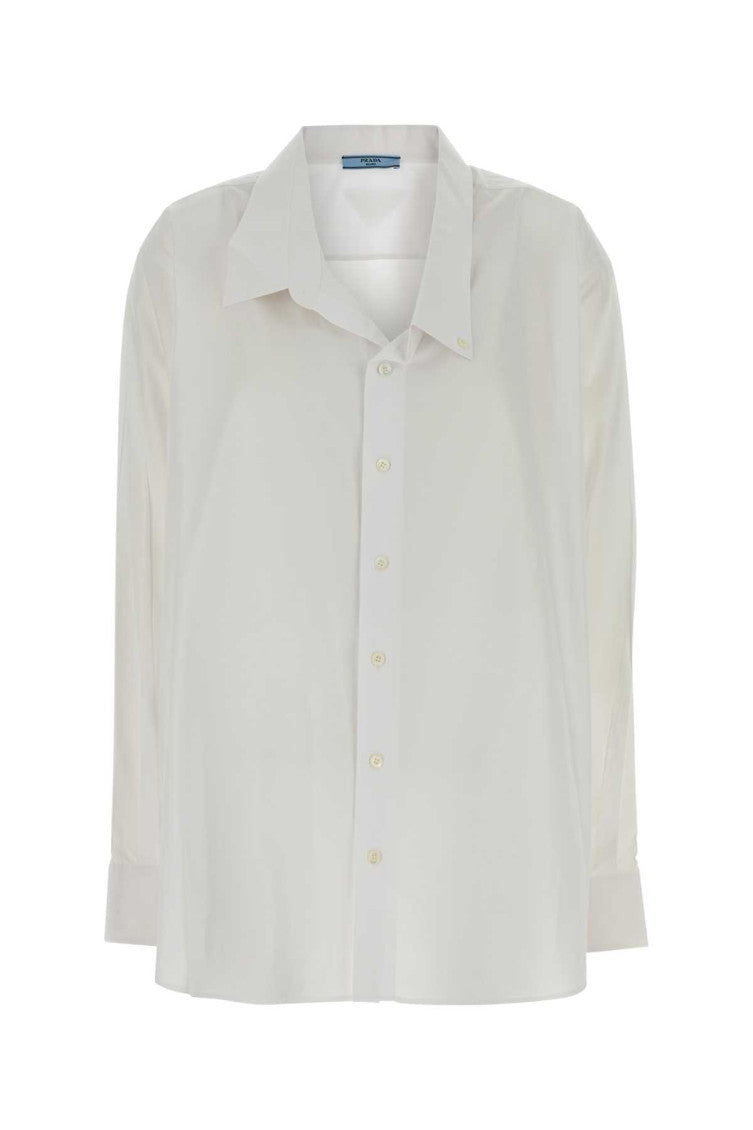 White Loose Solid Shirt 1