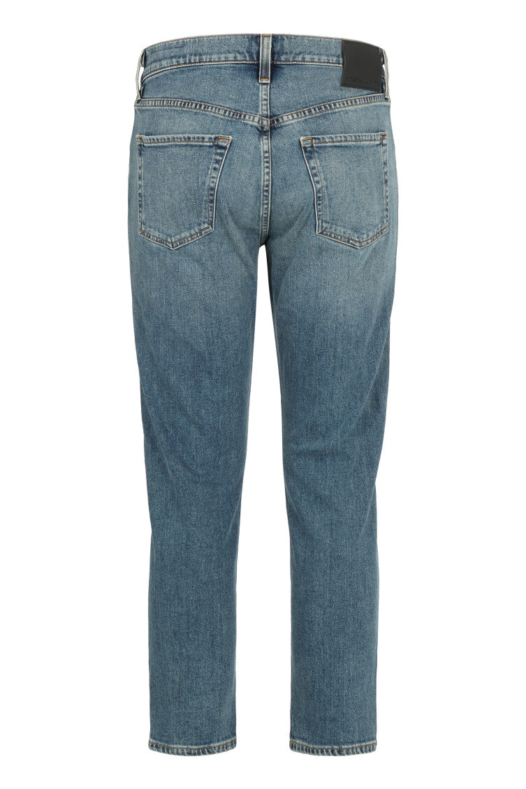 Blue Slim Mid Rise Jeans 2