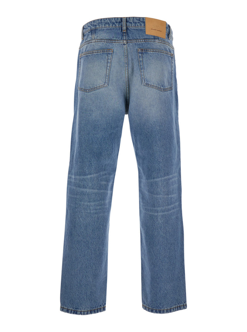 Blue Mid Rise Jeans 2