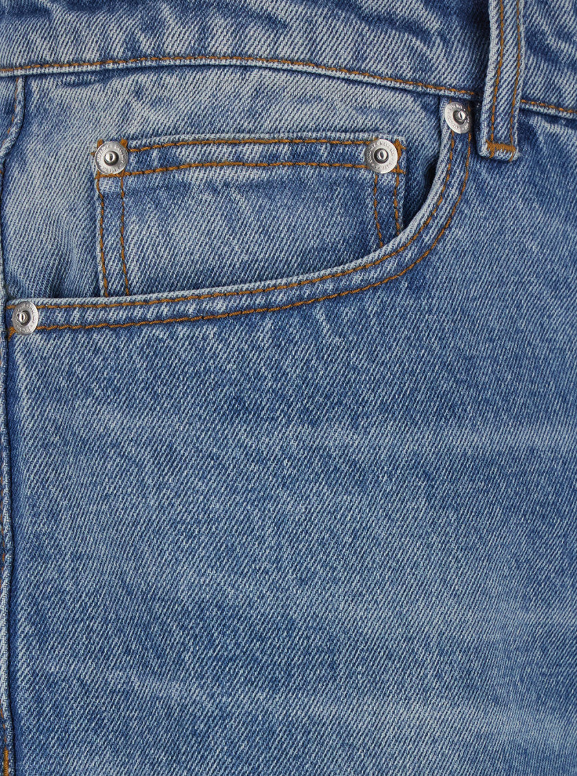 Blue Mid Rise Jeans 3
