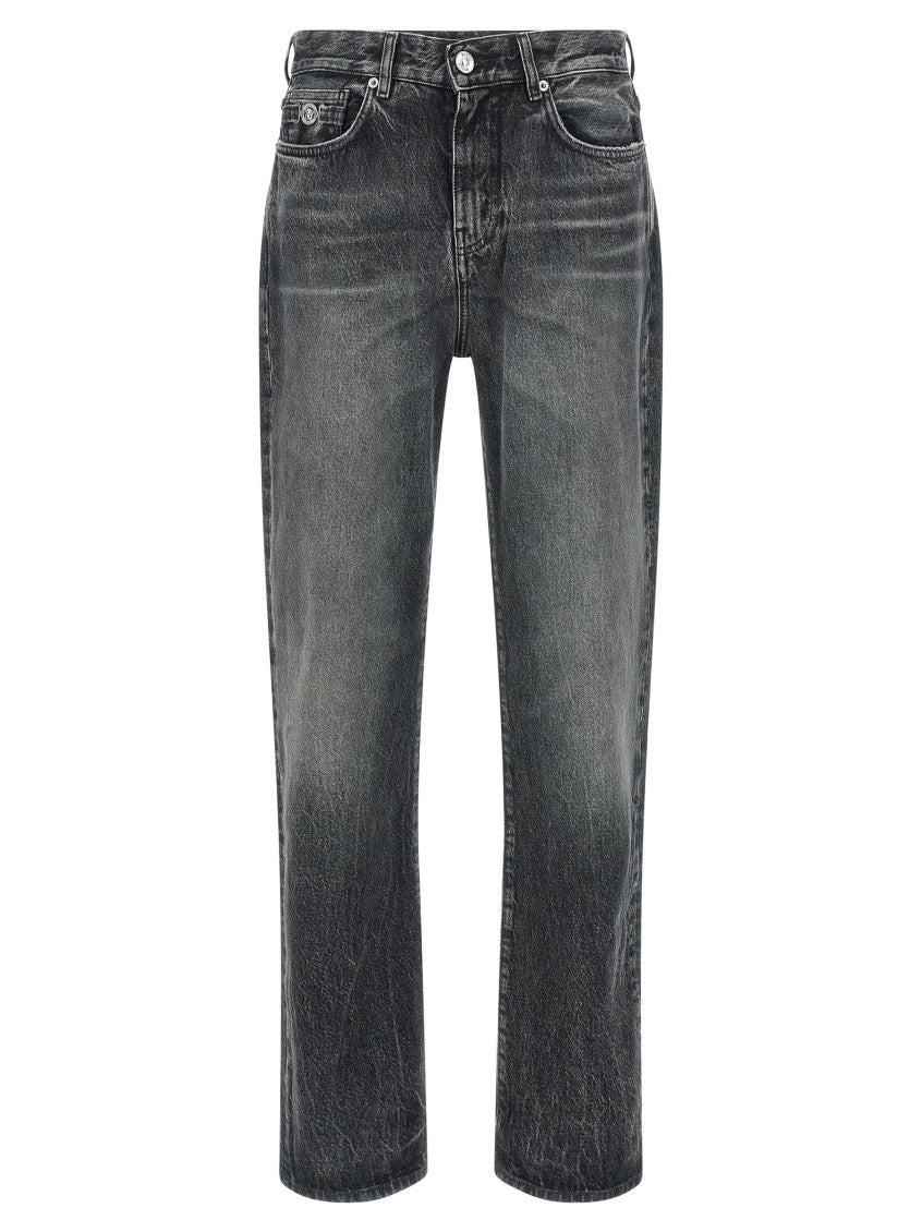 Dark Grey Straight Jeans 1