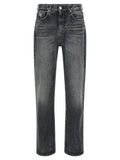 Dark Grey Straight Jeans 1