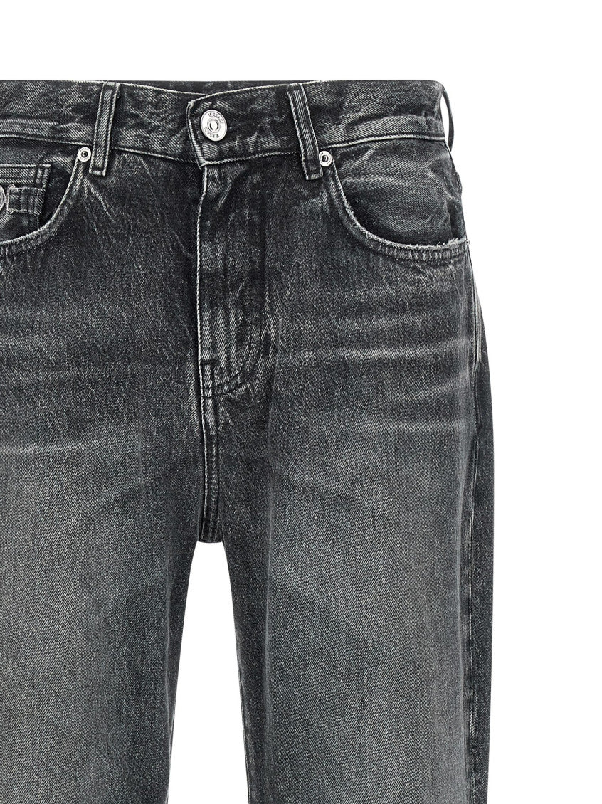 Dark Grey Straight Jeans 3