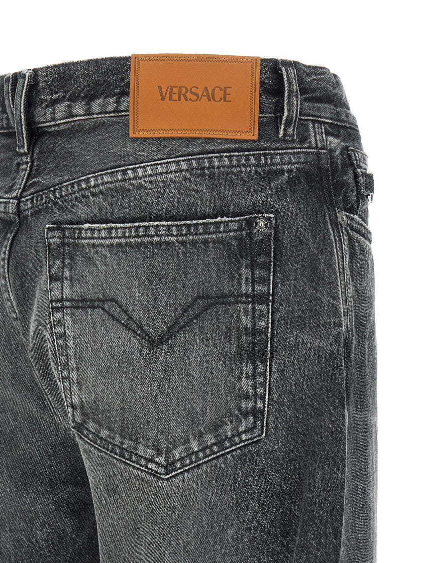 Dark Grey Straight Jeans 4