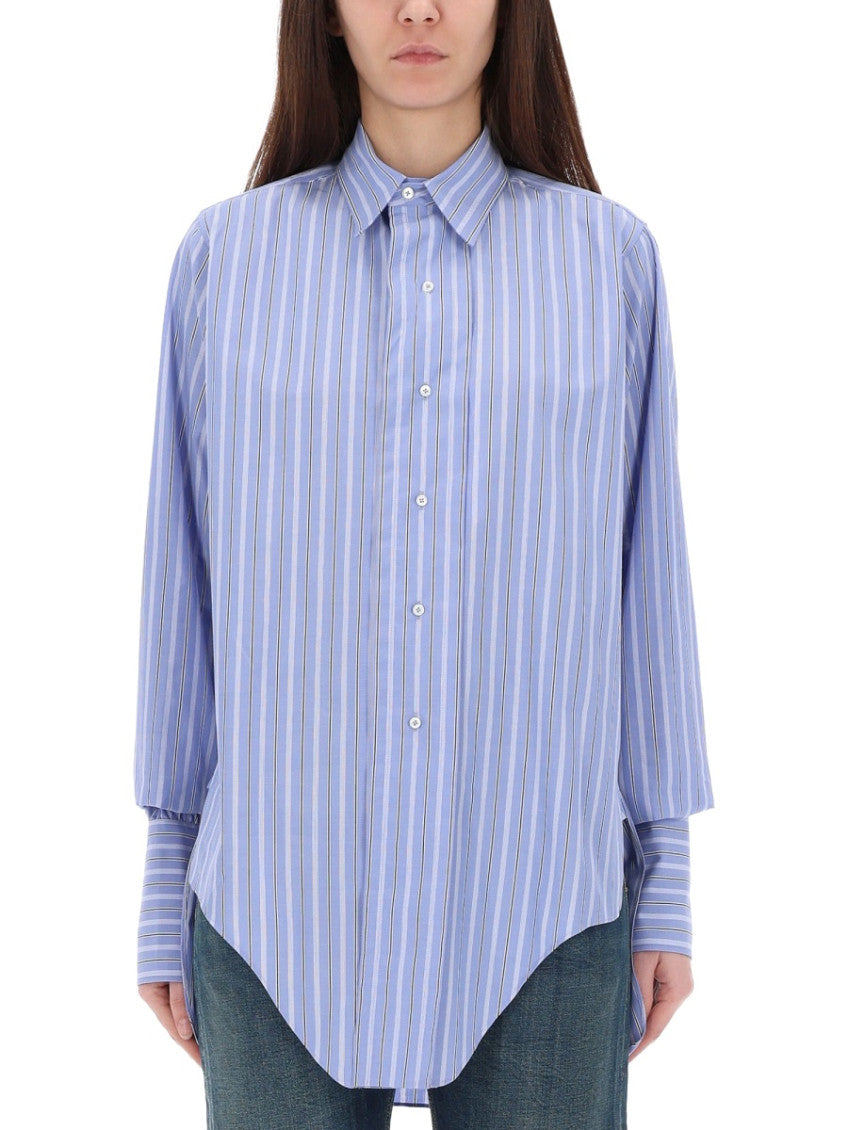 Blue Oversized Stripes Shirt 3