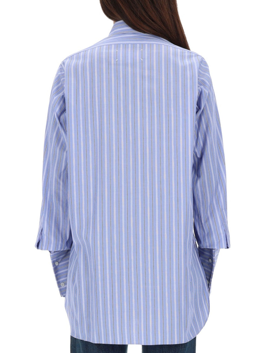 Blue Oversized Stripes Shirt 4